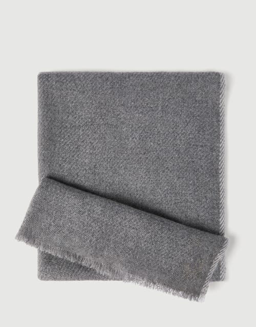Cashmere scarf Medium Grey Man - Brunello Cucinelli