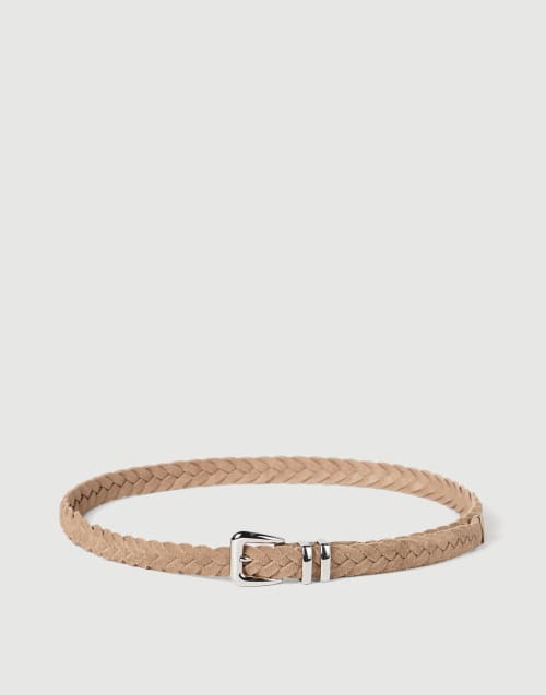Reversed calfskin belt Hazelnut Man - Brunello Cucinelli