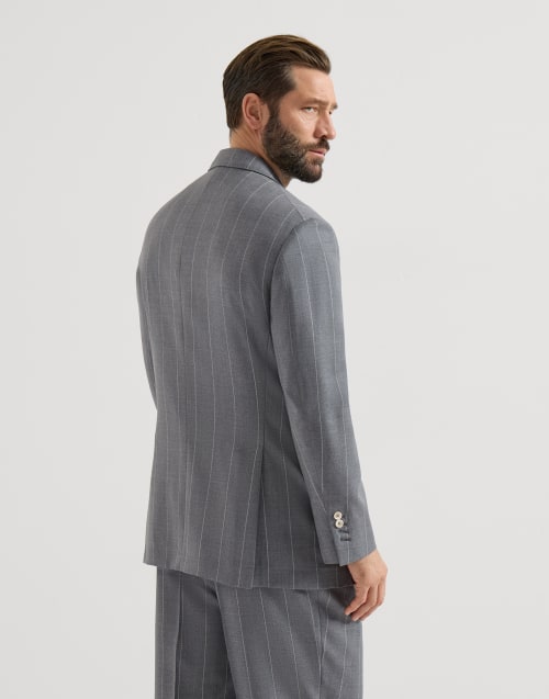 Chaqueta de lana virgen Gris Medio Hombre - Brunello Cucinelli