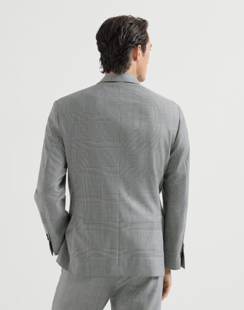Blazer Príncipe de Gales Gris Hombre - Brunello Cucinelli
