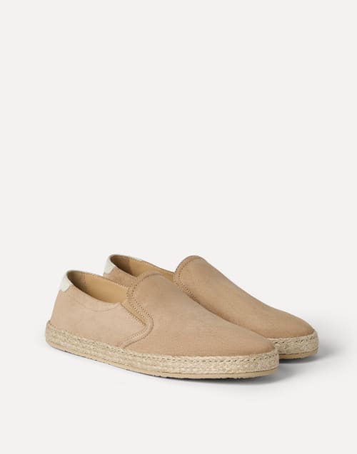 Suede slip-on Light Brown Man - Brunello Cucinelli