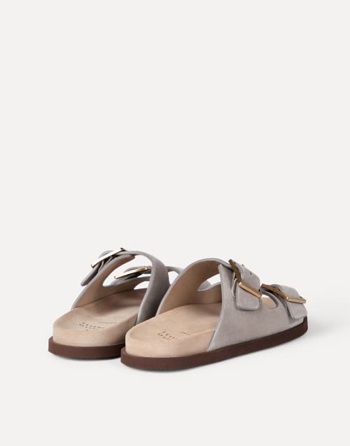 BRUNELLO CUCINELLI グレーサンダル Men's slide sandals and flip flops | Brunello Cucinelli