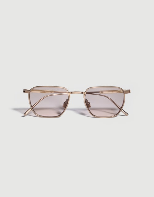 Squared titanium aperitif frame Gold Eyewear - Brunello Cucinelli