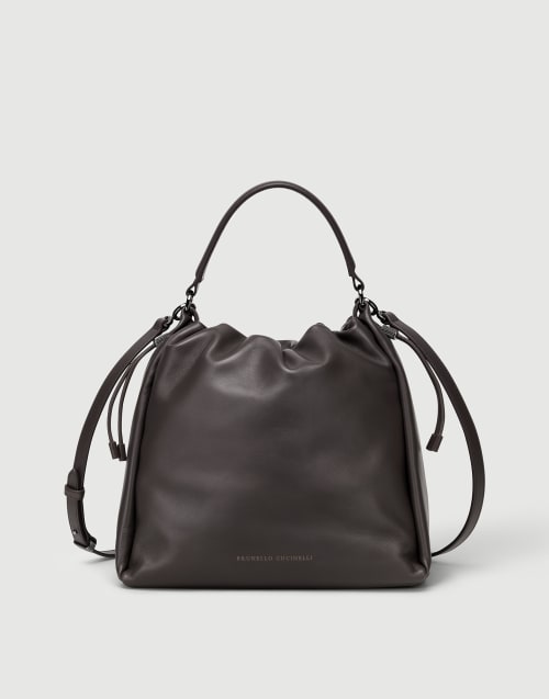 Mellow Bucket-Bag aus Softleder Braun Damen - Brunello Cucinelli