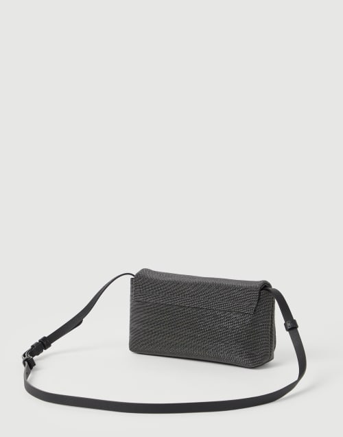 Bolso Flap Precious de piel con grano Negro Mujer - Brunello Cucinelli