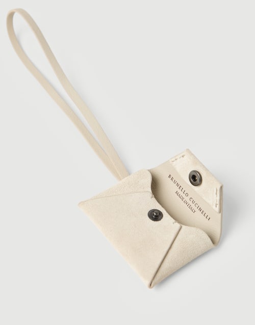 Suede bag charm Ivory Woman - Brunello Cucinelli