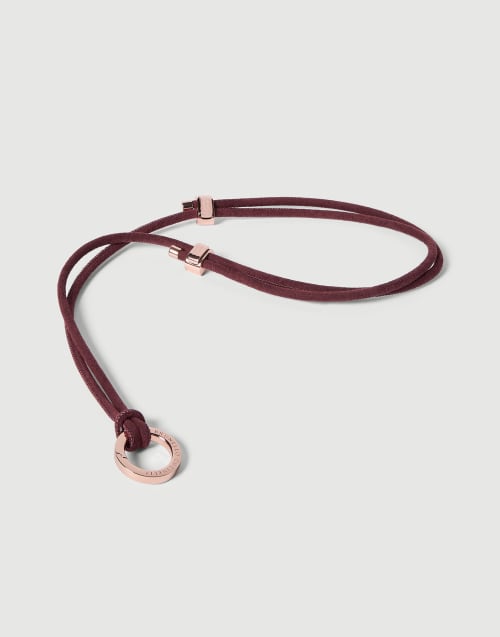 Glasses cord with monili Burgundy Woman - Brunello Cucinelli