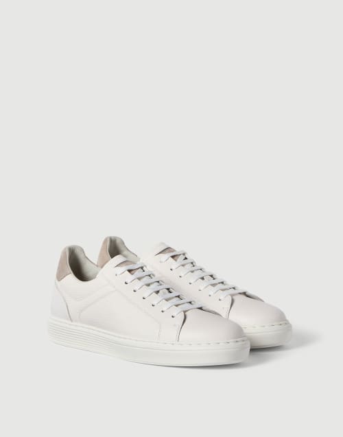 Grained calfskin sneakers White Man - Brunello Cucinelli