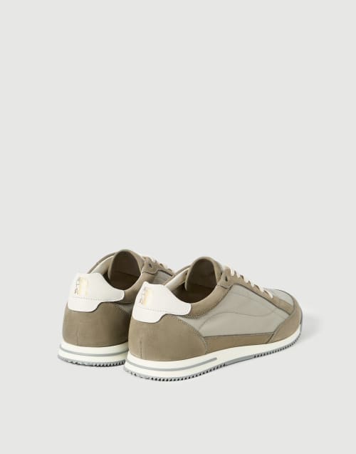 Nylon and nubuck sneakers Military Man - Brunello Cucinelli