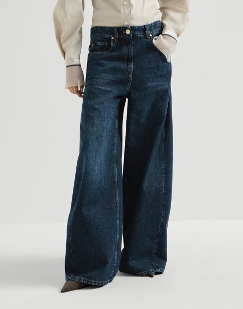 Wide trousers Denim Woman - Brunello Cucinelli