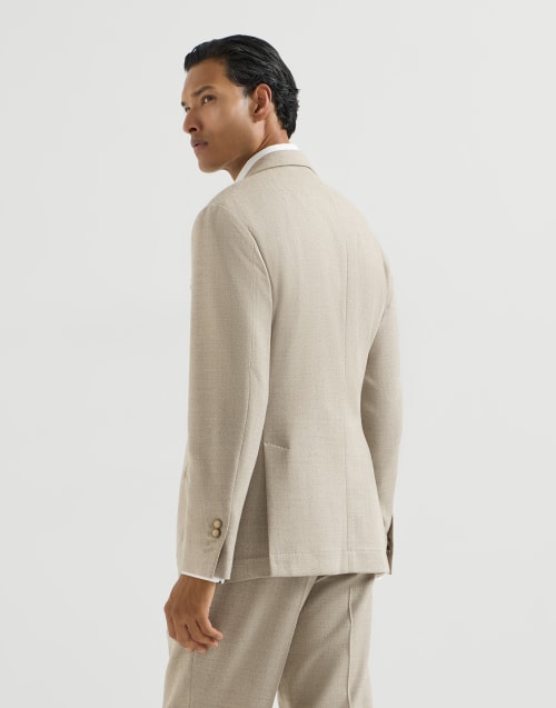 Blazer deconstruido de sarga Gris Piedra Hombre - Brunello Cucinelli
