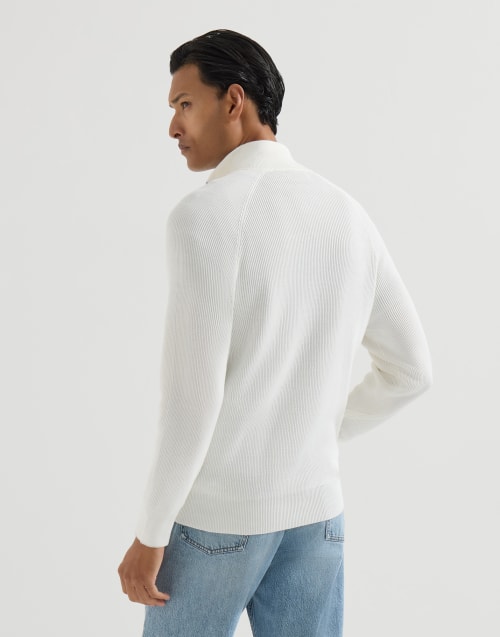 English Rib knit sweater for Man in Panama | Brunello Cucinelli