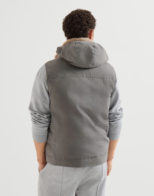 メンズ 向け グレー ハイテクコットン ダウンベスト | Brunello Cucinelli