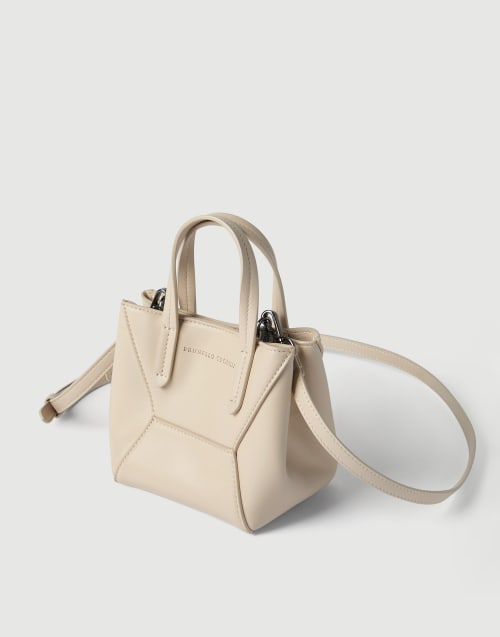 小牛皮BC Duo迷你手袋 象牙色 女款 - Brunello Cucinelli