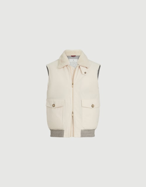 Down vest Stone Grey Man - Brunello Cucinelli