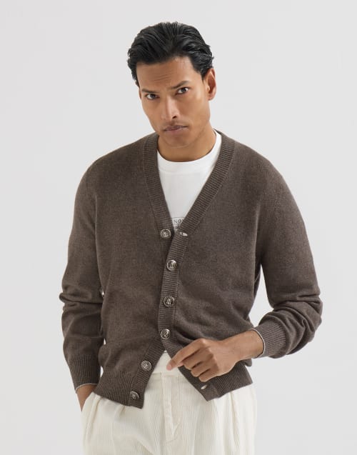 Brunello Cucinelli カシミヤ100% 長袖カーディガン Cashmere cardigan for Man in Brown | Brunello Cucinelli