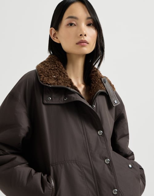 美品⭐︎BRUNELLO CUCINELLI⭐︎アウター Shearling reversible outerwear for Woman in Brown | Brunello Cucinelli
