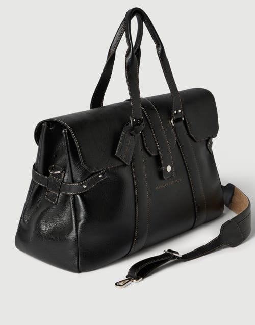 Weekender Country bag for Man in Black | Brunello Cucinelli