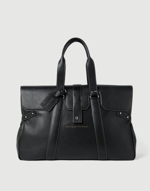 Weekender Country bag for Man in Black | Brunello Cucinelli