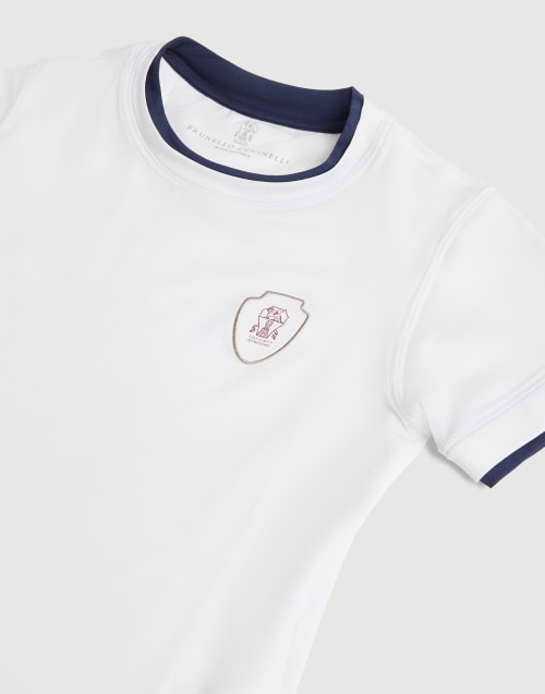 〈新品〉ブルネロクチネリ　ボーイズ白Ｔシャツ１２Ｙ Comfort nylon T-shirt for Boys in White | Brunello Cucinelli