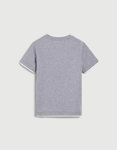 〈新品〉ブルネロクチネリ　ボーイズ白Ｔシャツ１２Ｙ Cotton jersey T-shirt for Boys in Medium Grey | Brunello Cucinelli