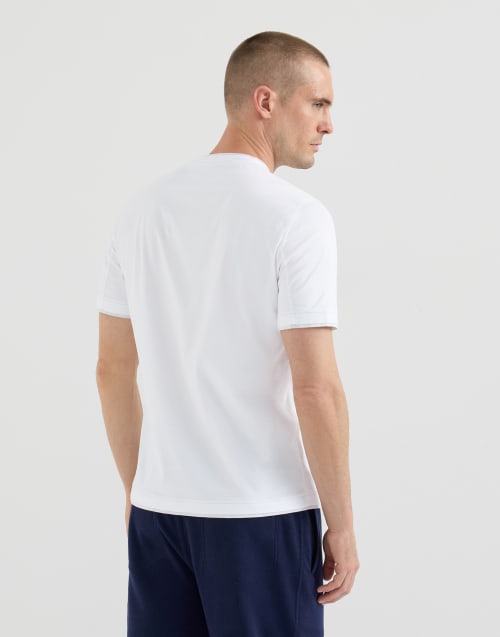 Crew-neck T-shirt for Man in White | Brunello Cucinelli