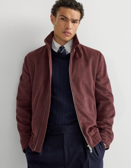 Lightweight cloth bomber jacket Lava Man - Brunello Cucinelli