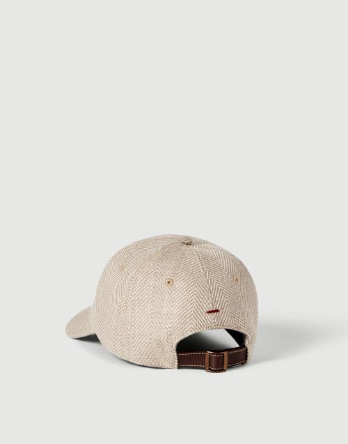 Baseball cap with logo for Man in Light Grey | Brunello Cucinelli