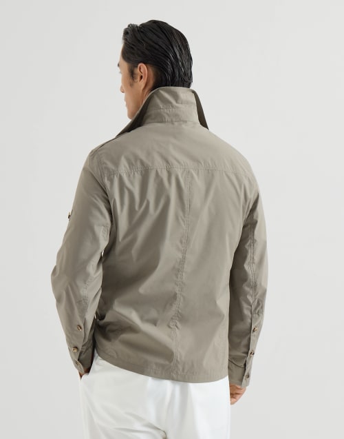 Water-resistant safari jacket for Man in Khaki | Brunello Cucinelli