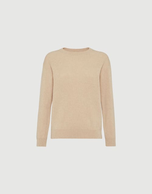 Jersey de cachemir y vicuña Arena Mujer - Brunello Cucinelli