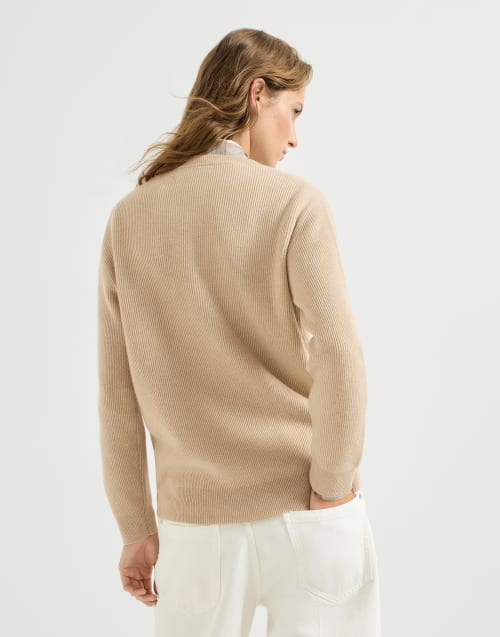Jersey de cachemir y vicuña Arena Mujer - Brunello Cucinelli