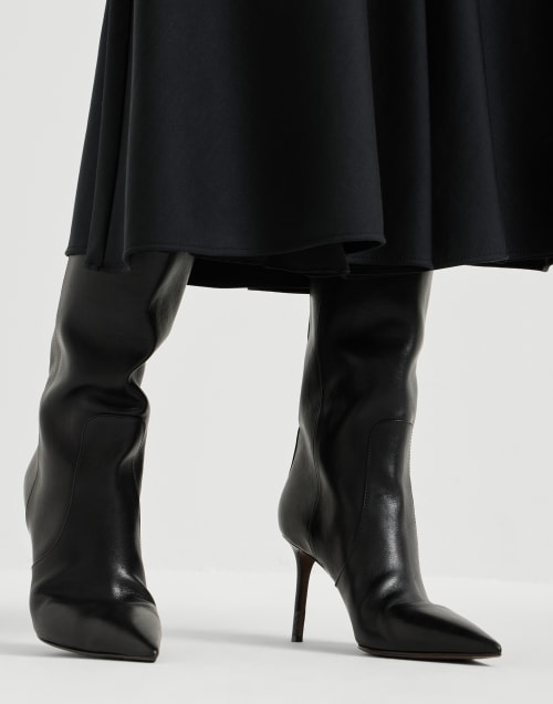 Twill Flute skirt Black Woman - Brunello Cucinelli