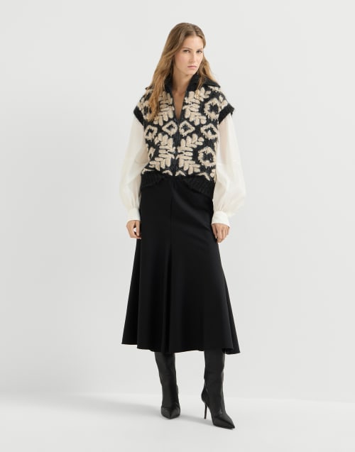 Twill Flute skirt Black Woman - Brunello Cucinelli
