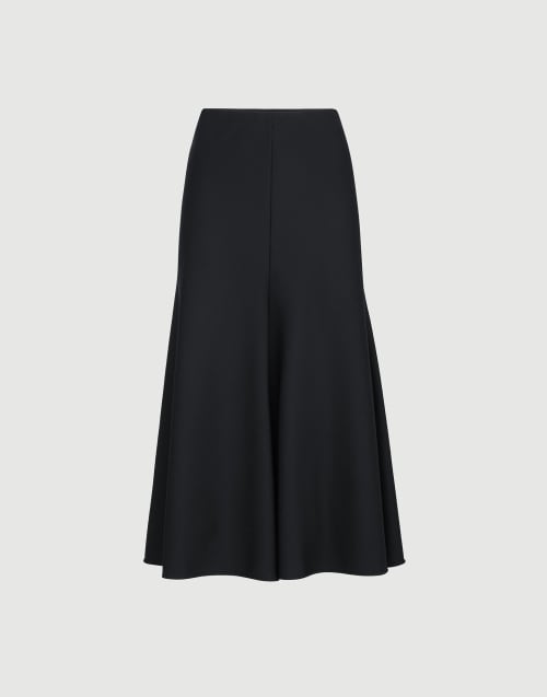 Twill Flute skirt Black Woman - Brunello Cucinelli