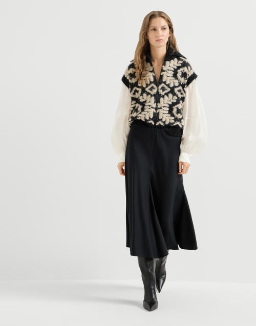 Twill Flute skirt Black Woman - Brunello Cucinelli