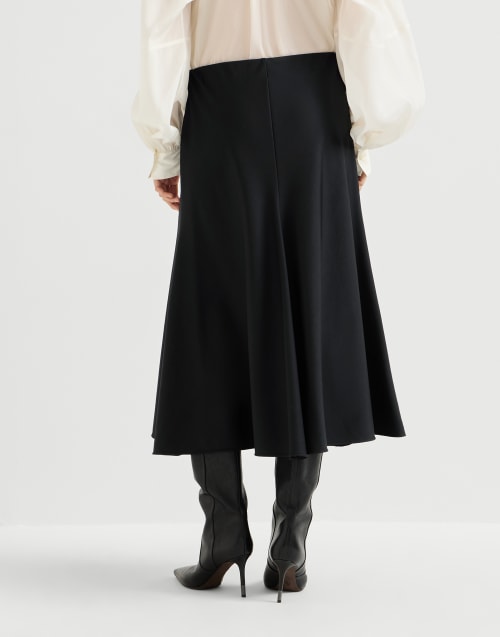 Twill Flute skirt Black Woman - Brunello Cucinelli