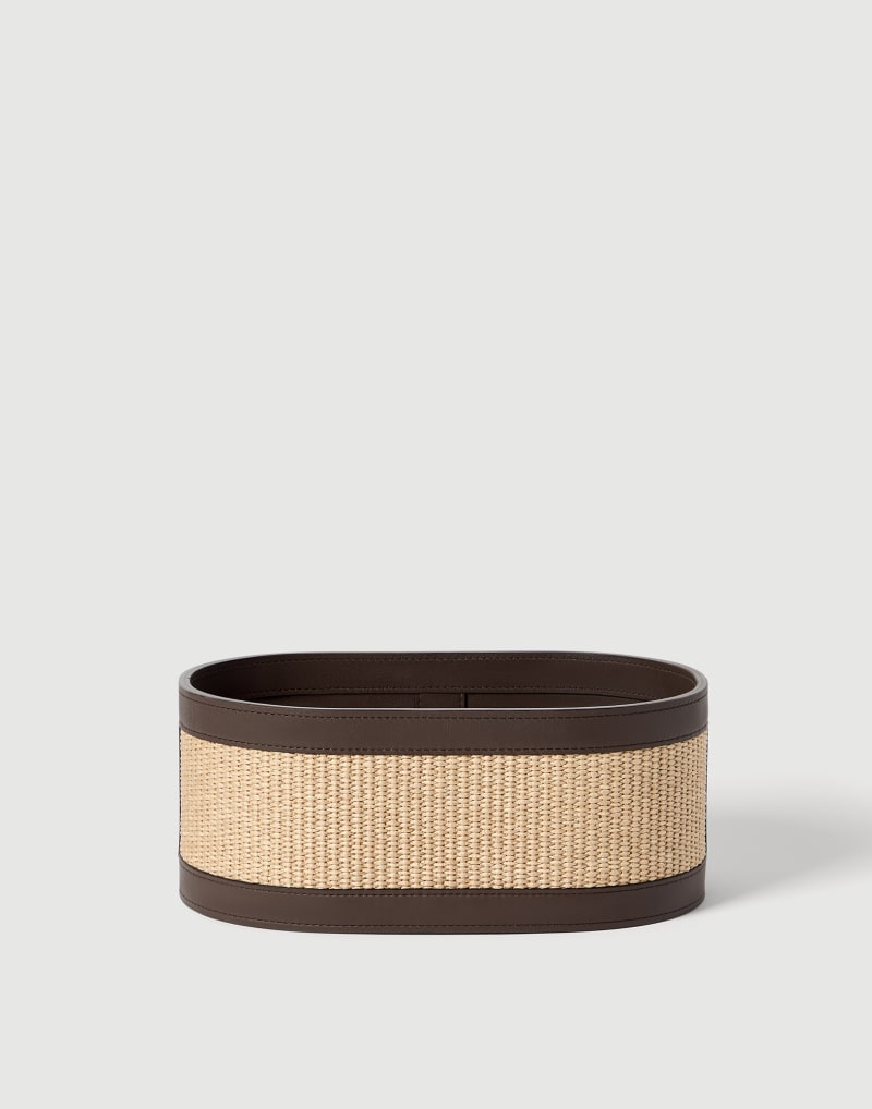 Large Raffia Effect Storage Basket