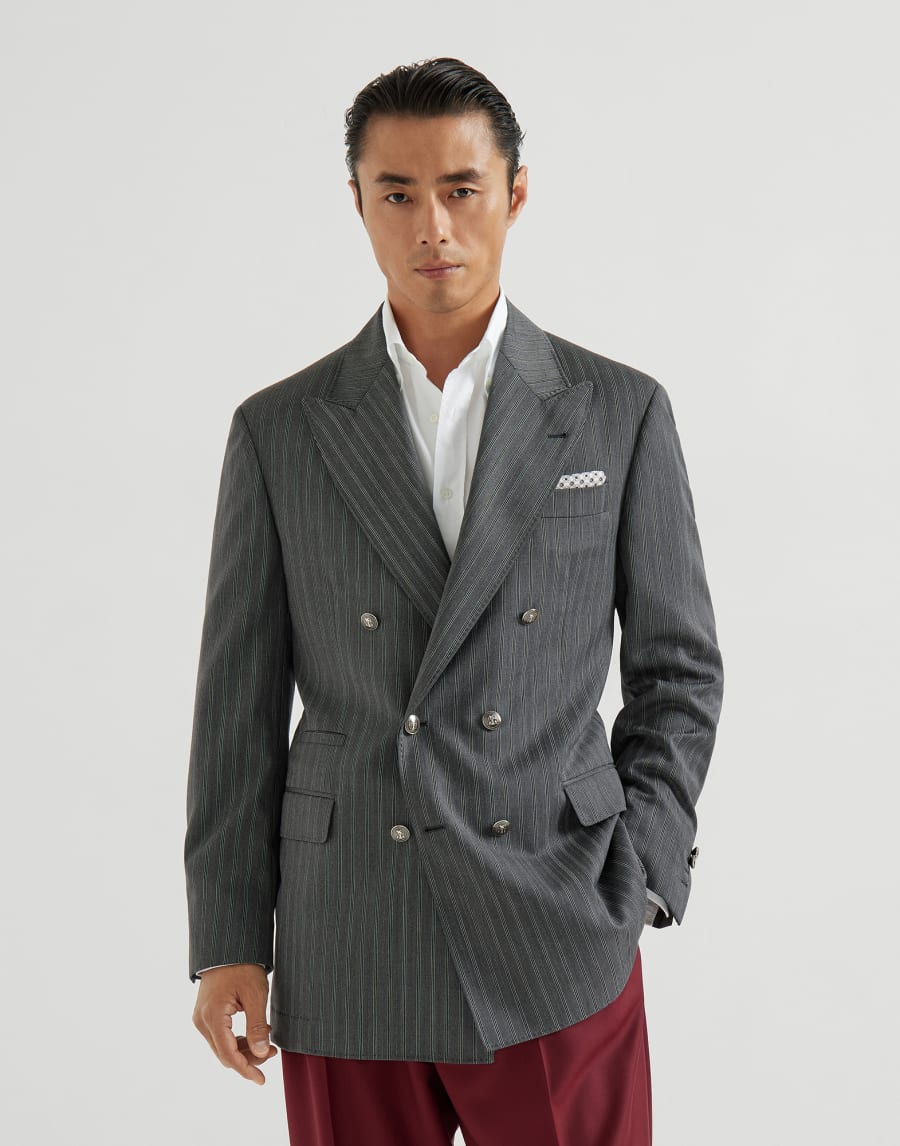 Virgin wool blazer Dark Grey Man - Brunello Cucinelli