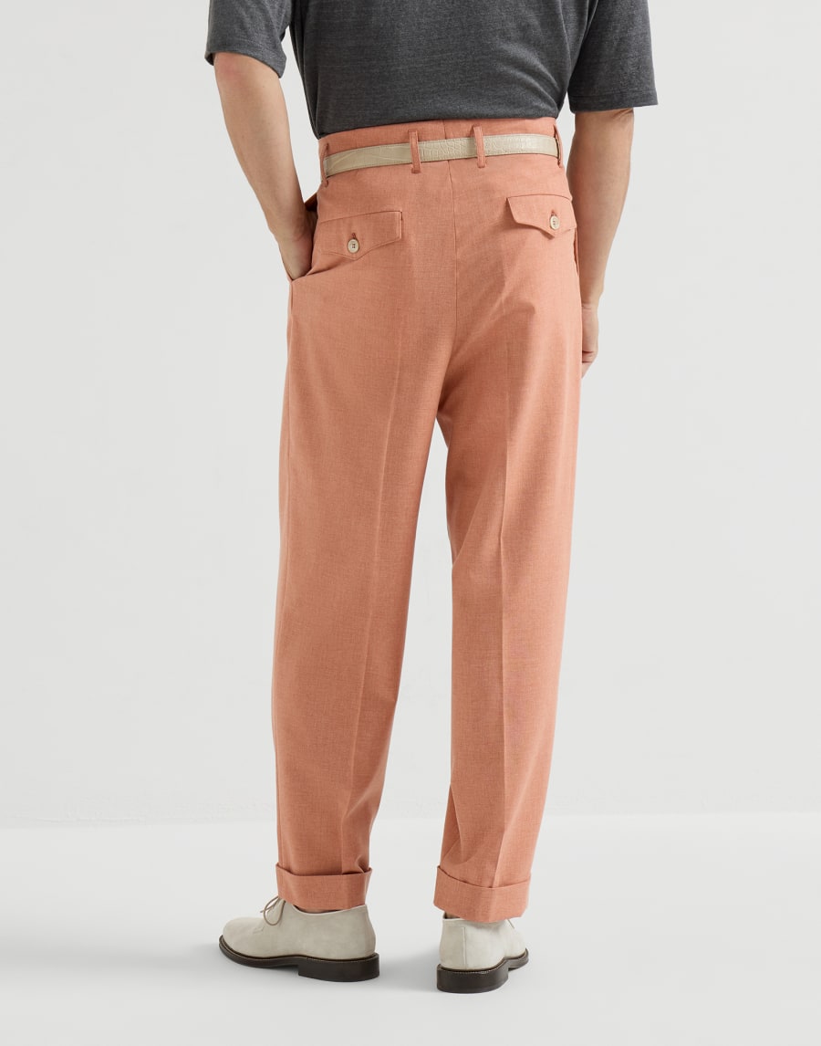 Double pleated trousers Apricot Man - Brunello Cucinelli