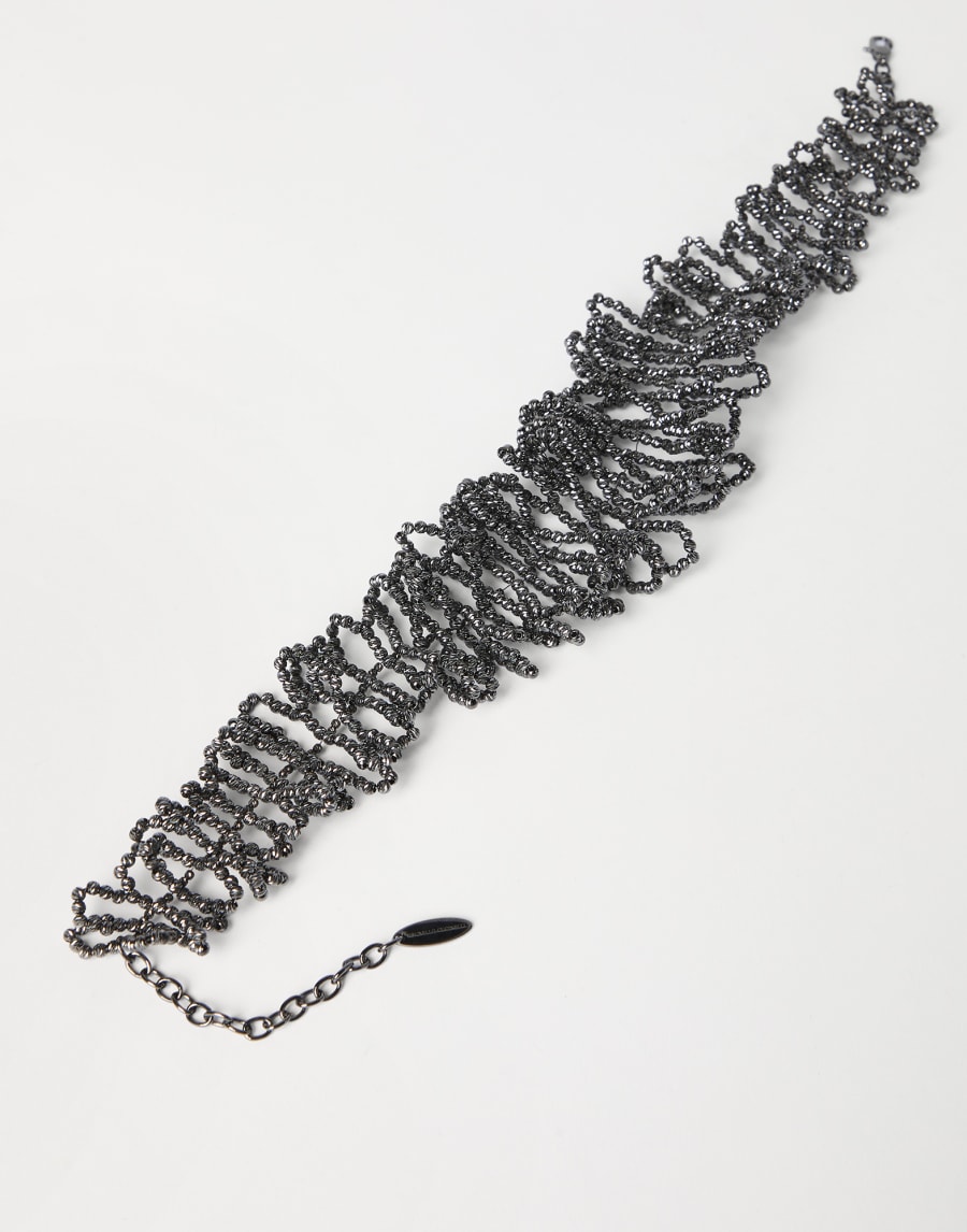 Collier choker en argent Lignite Femme - Brunello Cucinelli
