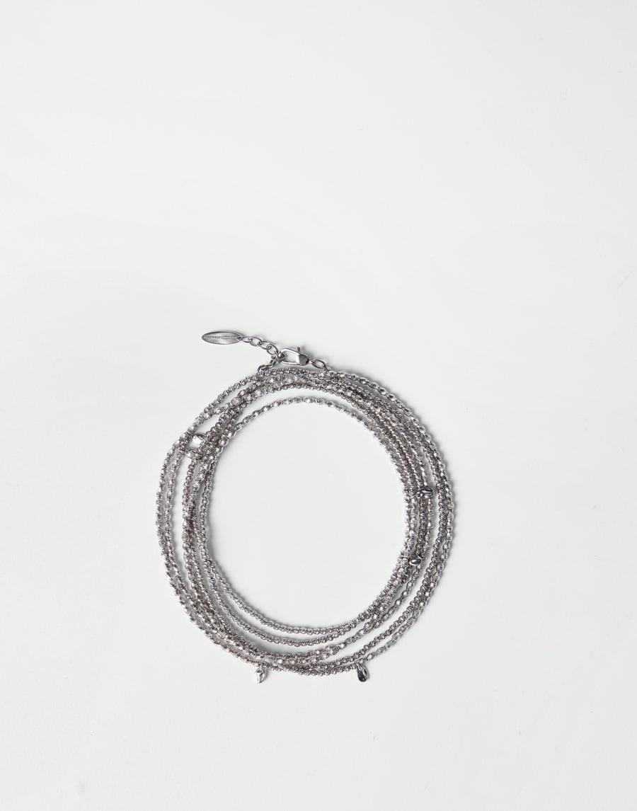 Pulsera de Hematita y Plata Esterlina Plata Mujer - Brunello Cucinelli