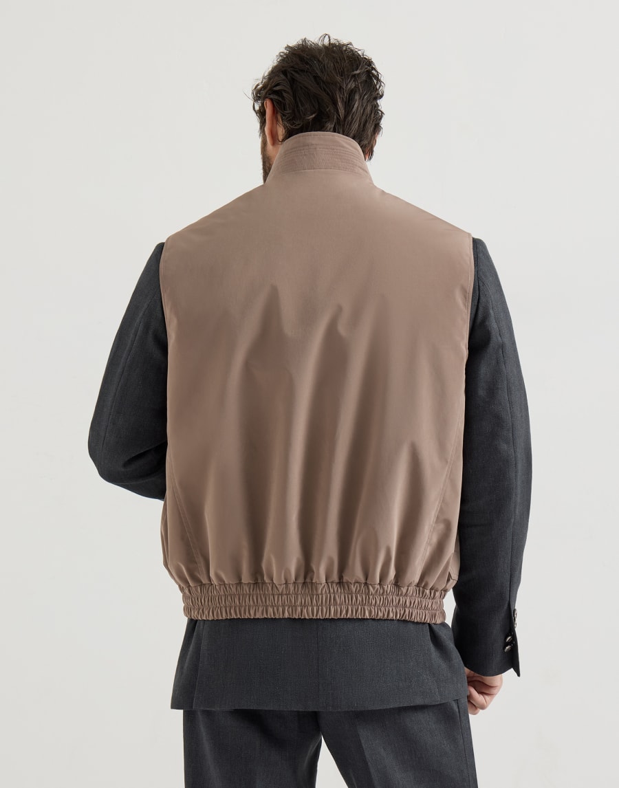 Chaleco de nailon con relleno Avellana Hombre - Brunello Cucinelli