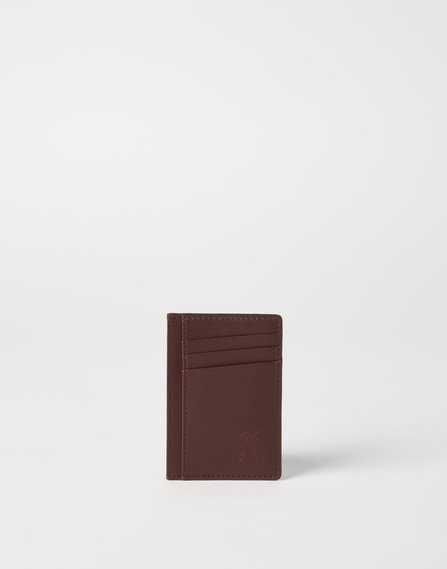 Porte-cartes en veau Marron Homme - Brunello Cucinelli