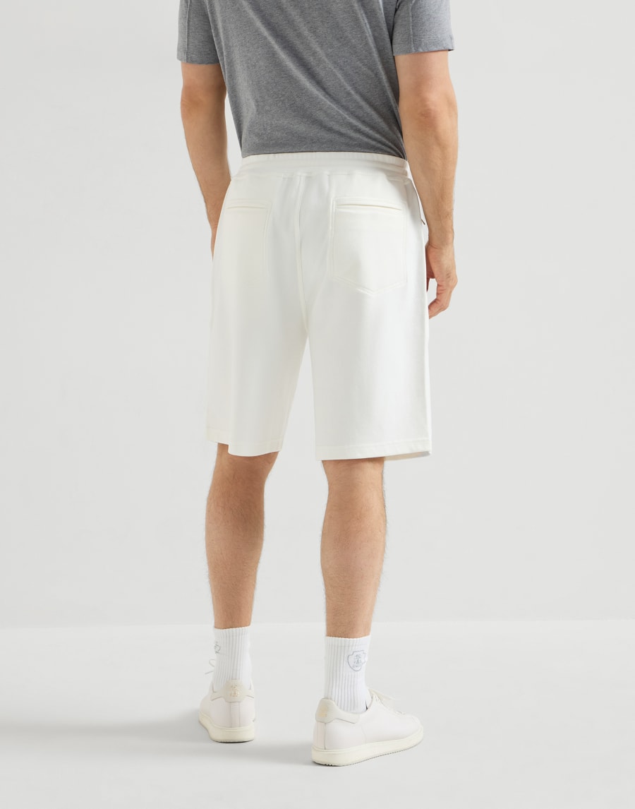 French terry Bermuda shorts Off-White Man - Brunello Cucinelli
