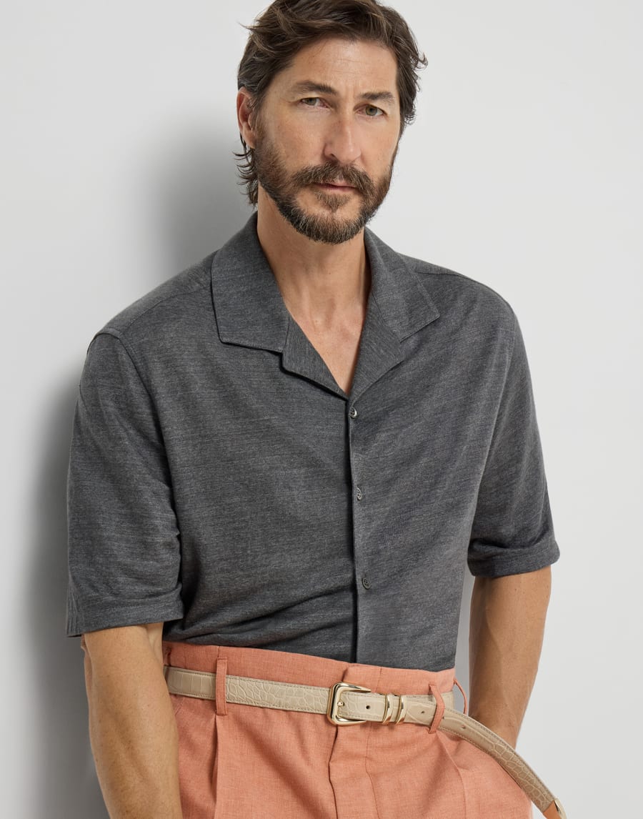 ジャージーシャツ ミディアムグレー メンズ - Brunello Cucinelli