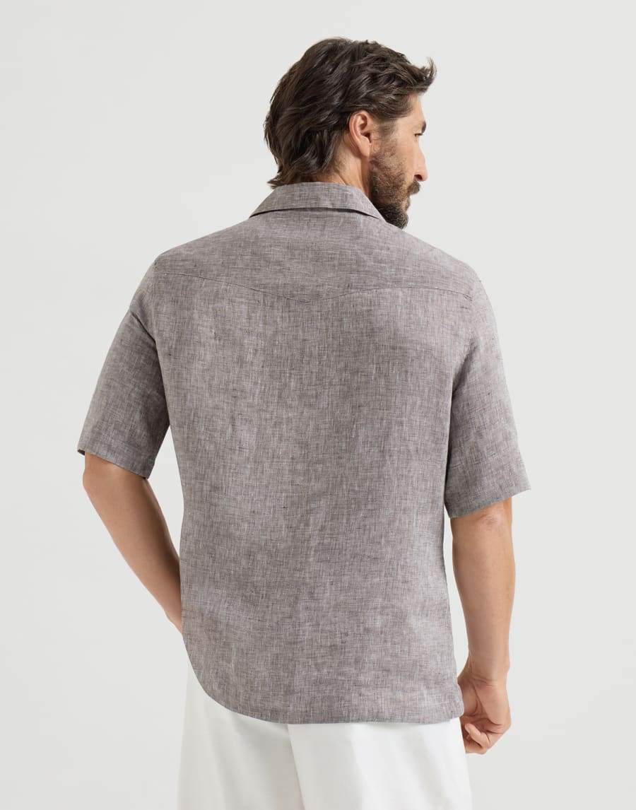 Short sleeve shirt Brown Man - Brunello Cucinelli