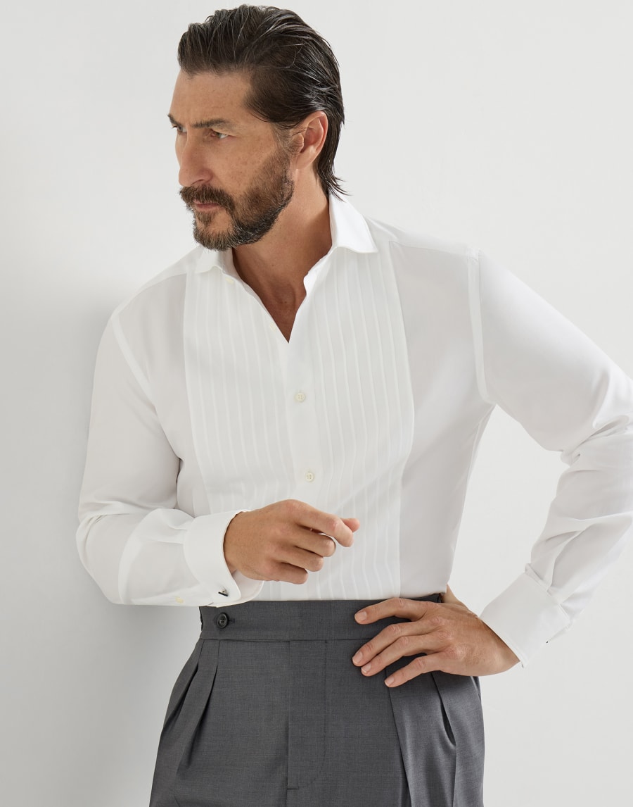 Twill shirt White Man - Brunello Cucinelli