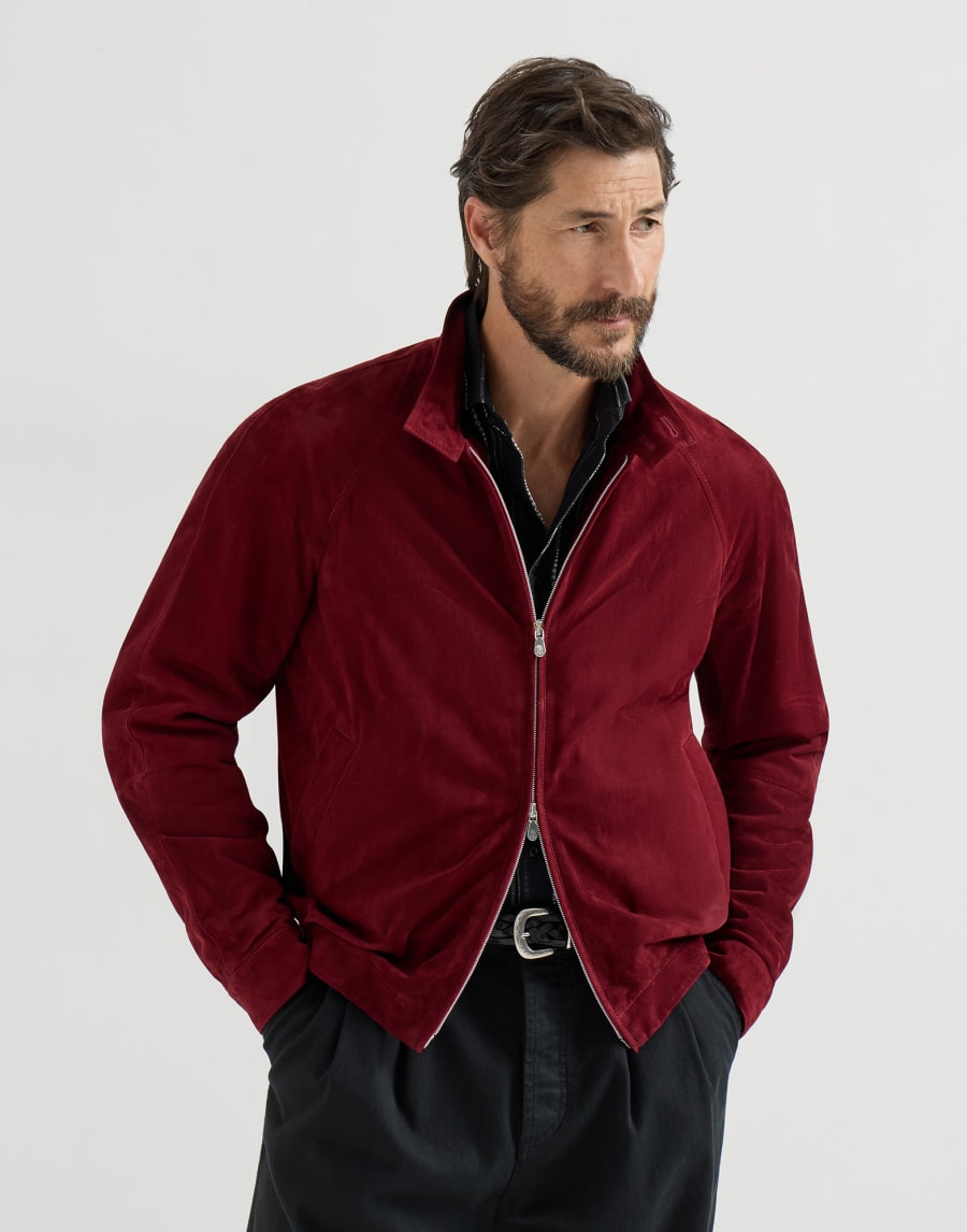 Suede jacket Cherry Man - Brunello Cucinelli