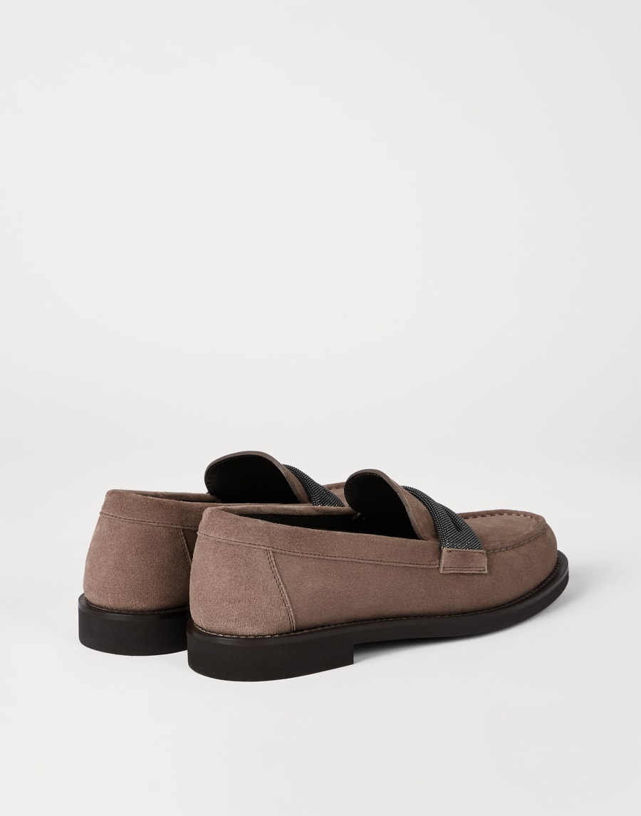 Penny Loafers de ante Marrón Mujer - Brunello Cucinelli