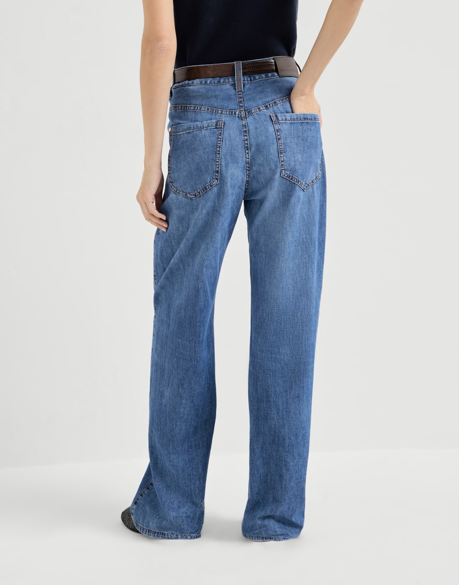 Pantalón Contemporary Loose Denim Mujer - Brunello Cucinelli